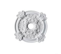 Alanmoship Ceiling Rose Polystyrene Round PU Ceiling Light Medallion 50Cm Decorative Cover For Concealing Imperfections And Enhancing Home Décor