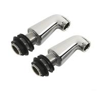 Alanmoship Chrome Bath Filler Shower Mixer Tap Legs Adapter Extension, 2Pcs Deck Mounted G3/4 Inlet Wall To Deck Converter Zinc Alloy Silver Polished