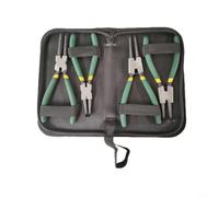 Alanmoship Circlip Pliers Set 7 Inch Long Nose Straight And Bent Tip Internal External Snap Ring Remover With Non-Slip Grip For Automotive And Mechanical Repairs(4pcs with toobag)