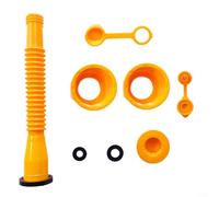 Alanmoship Common Gas Can Nozzle Replacement Kit with Spout Parts Hexagonal Nut Oil Threaded Pipe Flexible Hose for 1-10 Gallon Fuel Container Black Yellow