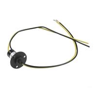 Alanmoship Conductive Slip Ring 2-Wire 30A for Wind Turbine Generator, CCTV PTZ Robot, Precious Metal Contact, Low Torque 22mm OD, 300mm Wire Length