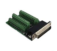Alanmoship DB44-G2-Mini Terminal Block, Male to PCB Connector Adapter, Screw Type Riveted Module for Electrical Wiring, Green 78x53mm Compact Panel Mount(Riveted type)