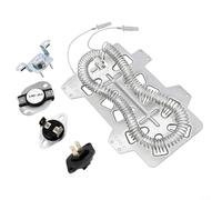 Alanmoship DC47-00019A Dryer Heating Element Replacement Kit with Thermostat and Thermal Fuses for Samsung Models DV42H5200EW/A3, DV45H7000EW/A2, for IDEAL for Home Laundry Repairs
