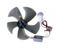 Alanmoship DIY Wind Turbine Generator Hand Crank Model 12V 80W Permanent Magnet Motor With LED Bulbs For Home Outdoor Lighting Metal Construction 67X51mm(Set 1)