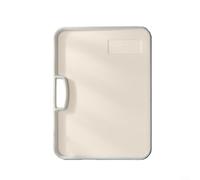 Alanmoship Double-Sided Kitchen Cutting Board with Non-Slip Surfaces and Raised Edge for Fruit and Vegetable Prep, Reusable PE+PP Material, Beige(28 * 40cm)