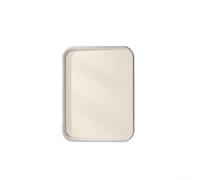 Alanmoship Double-Sided Kitchen Cutting Board with Non-Slip Surfaces and Raised Edge for Fruit and Vegetable Prep, Reusable PE+PP Material, Beige(20 * 26cm)