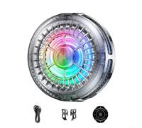 Alanmoship Efficient Magnetic Phone Cooler with RGB Lights, Back Clip and Magnetic Suction, Suitable for Mobile Phones 4 to 7 5 Inch for Gaming and Streaming