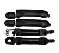 Alanmoship Exterior Door Handle Set Front Rear Left Right Compatible With For Nissan Versa 2007-2012 OEM 82641-EL12A Chrome Plated Black Silver Outside Handle