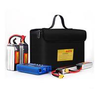 Alanmoship Fireproof LiPo Battery Safety Bag For Safe Charging, Storage And Transport - Flame Retardant Fiberglass Protective Case For RC Drones(215 * 165 * 145MM)