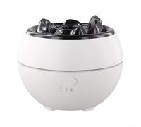 Alanmoship Flame Essential Oil Diffuser 360Ml Cool Mist Humidifier With Realistic Flame Effect, 7 Color LED Light, Large Water Tank, Automatic Shut-Off Safety(White)