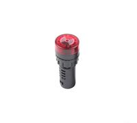 Alanmoship Flash Buzzer Alarm Light AC 220V DC 24V 12V, 22mm Mounting Hole AD16-22SM, Red Yellow Green Signal Indicator for Industrial Machinery(Red 12V)