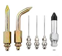 Alanmoship Grease Injector Needle Kit 6pcs with Rubber Tip - Precision Bearing Grease Nozzle for Ball Joints & Tight Spaces - Alloy Coupler Accessories Set
