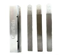 Alanmoship Guitar Polished Tool Set Guitar Files Kit Guitar Luthier Repair Tool Kit Guitar Nut Files Fret Crowning Slot Filing 12.5 * 1.4cm For Repairing And Maintaining Guitar