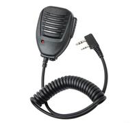 Alanmoship Handheld Speaker Microphone With PTT Button And 3.5mm Audio Jack, Elastic PU Cord, Compatible With For Baofeng UV-82L/UV-5R Series, For Kenwood For TK Series