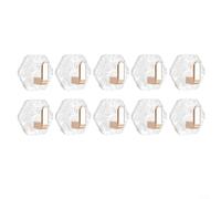 Alanmoship Hexagonal Water Ripple Wall Hook Set Of 10, No Drill Adhesives Storage Hooks For Bathroom Kitchen And Balcony Heavy Duty Self-Adhesives Hooks(Gold)
