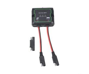 Alanmoship IP67 Waterproof MPPT Solar Charge Controller 10A 12V for AGM/Gel/Flooded/Battery Types with SAE Port and LED Indicators, for Outdoor Off-Grid Solar Power Systems