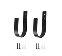 Alanmoship Iron Curtain Tie Back Holder U Shape Wall Mounted Hook for Window Drapes Organizer Hardware 16x83cm Home Decor(YH021-2 Pack Of Two)