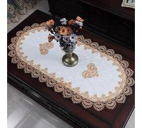 Alanmoship Lace Oval Table Embroidered Tablecloth for Living Room and Coffee Table Vintage Charm and Moisture Absorbing Fabric (d)