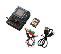 Alanmoship LCR-P1 Transistor Tester with Diode Triode Capacitance Resistance LCR ESR Measurement, Infrared Signal Decoding, Compact Type-C Rechargeable Design for Electronics Testing
