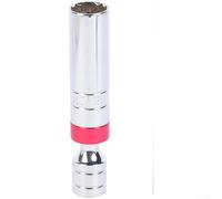 Alanmoship Magnetic Spark Socket Set 3/8 Drive 14mm 16mm Thin Wall 12-Point Swivel Extension for Car Motorcycle Engine Repair Chrome Vanadium Steel Tools(Short Style)