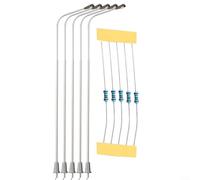 Alanmoship Model Railway Lamppost Street Lights 5 Pcs 20Cm HO Scale 0 LED Lamps For Train Layout Bonsai Garden Decor With Resistors 3V DC/AC