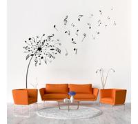 Alanmoship Music Note Flower Wall Sticker PVC Removable Art Decal Home Interior Decoration 97X85cm