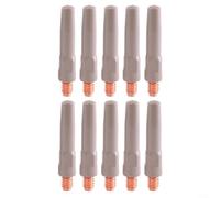 Alanmoship Non-Stick Coating Welding Tips 10PCS 40X1.2mm Metal MIG Welding Torch Accessory For 15AK Slag for PROTECTION Copper Gray Accuracy Nozzle
