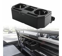 Alanmoship Off-Road UTV Side Mount Cup Holder Console Storage Organizer With Accessory Pockets For RZR For Can-Am 1.25-1.5 Inch Roll Bar Black(black)