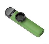 Alanmoship Portable Metal Kazoo Mouth Harmonica Flute Musical Instrument For Beginners With Spare Membrane And Rope - Blue Green Black Purple Red(Green)