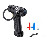 Alanmoship Portable Wireless 12V Digital Tire Inflator USB Air Pump For Cars With LED Light And Auto Shut Off To Maintain Preset Tire Pressure(D)