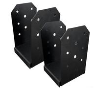 Alanmoship Post Base Anchor Steel Bolt Down Fence Post Holder 4X4 Inch Support Base Adjustable Galvanized Sheet 10.16 X 10.16cm/4"x4" For Porch Railings