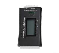 Alanmoship Psu Tester Desktop Power Supply Diagnostic Tool Compatible With 24-Pin ATX 20-Pin 4-Pin 8-Pin 6-Pin Floppy And ATE Connectors For Voltage Verification(aluminum alloy gold)