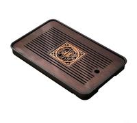 Alanmoship PVC Tea Tray With Smooth Edges For Kung Fu Tea Set Brewing, 36X24cm Removable Drainage And Storage Board For Household Tea Ceremony(B)