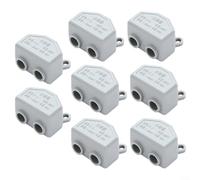 Alanmoship Quick Terminal Block Electrical Cable Splice, High Power Splitter Conductor Brass 60A 400V 1-6mm² Wire Connector Grey 8 Pack