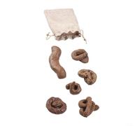 Alanmoship Realistic Soft Fake Dog Poop Pranks Set 6 Pieces Gag Joke Party Toys Poo Rubber Novelty Props For Halloween April Fools Fun