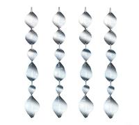 Alanmoship Reflective Bird Deterrent Wind Chime Garden Outdoor Decorative Hanging Ornament Metal 12 Pieces Fish Bone Round Heart Water Drop Shape Bell(fishbone)