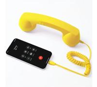 Alanmoship Retro Phone Handset For IPhone Wired USB-C Landline-Style Handle Receiver, 23 Cm Ergonomic ABS Design For Calls, Video Conferences Desk Use, Multicolor