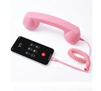 Alanmoship Retro Phone Handset For IPhone Wired USB-C Landline-Style Handle Receiver, 23 Cm Ergonomic ABS Design For Calls, Video Conferences Desk Use, Multicolor