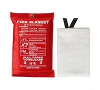 Alanmoship Reusable Fiberglass Fire Blanket for Kitchen, Office & Home - Quick Unfolding Fire Suppression Sheet for Oil & Electrical Fires, Multiple Sizes Available(2)
