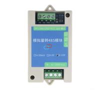 Alanmoship RS485 to Analog Converter Module, for Modbus RTU, 2/4 Channel 0-10V 4-20mA Signal Acquisition with 12-Bit Resolution, for Industrial Automation Control Systems White(2-channel 0-10V)