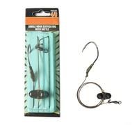 Alanmoship Single Hook Catfish Fishing Rig With Rattle, 100Cm Carbon Steel Line And Assorted Hook Sizes For Bottom Fishing In Freshwater Rivers And Lakes(4#)