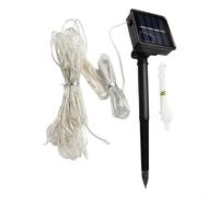 Alanmoship Solar Powered Umbrella Lights 104 LED String for 8 Rib Patio Garden Sunshade, IP67 Waterproof Copper Wire with 8 Modes, Warm White for Outdoor Wedding Party Backyard Decor(color)