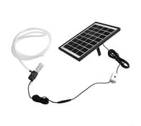 Alanmoship Solar Water Pump Kit, 6W 9V Panel 12V, DC Submersible Pump 240L/h Flow Rate 2M Pipe Filter, for Pond Fountain Aquarium Rockery Outdoor