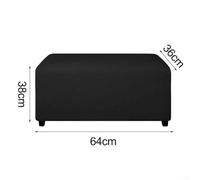 Alanmoship Square Oxford Cloth Footstool Cover, Wear-Resistant Black Stretch Fabric Protector With Full Coverage Design For Indoor Or Outdoor Use, Fits 36X64x38cm And 36X81x38cm Stools(36*64*38cm)