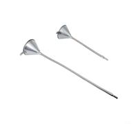 Alanmoship Steel Fuel Filler Pipe Set For Car Maintenance With Flexible | Silver Steel Funnel Kit, 455mm and 700mm Lengths, Leak-Resistant Design for Tight Engine Spaces, Dual Pack for Oil Transfer
