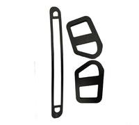 Alanmoship Tall Light Seals And High-Mounted Stop Lamp Seal Set For Toyota Aygo, Black Plastic Car Rear Lighting Gasket Kit, Wear-Resistant Easy Fit Replacement Accessories(A)