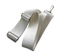 Alanmoship Tennis Net Center Strap 2.2m Adjustable Nylon Webbing With Metal Spring Hook, For Intermediate Height Adjustment In Tennis Games, White