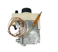 Alanmoship Thermostatic Gas Valve with Mechanical Butterfly Control, Stainless Steel, 40-90°C Temperature Regulation, Flameout Safety, Piezo Ignition, 50mbar Pressure, for Heaters and