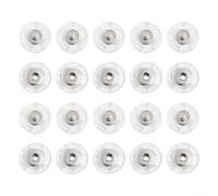 Alanmoship Transparent Invisible Snap Buttons Plastic Round Closures Sewing Fasteners for Clothes DIY Crafts 10 Pairs Multi-Size 15mm to 25mm Clear(34L=21.0 MM)