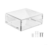 Alanmoship Under Desk Mount for Mac for mini M2 M1 - Clear Acrylic Wall Bracket & Monitor Holder with Cooling Airflow - Space Saving PC Stand 14.6x13x5.9cm